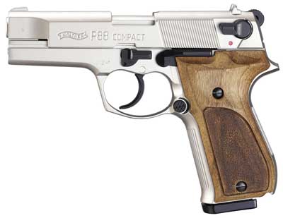 Walther P88 - brüniert vernickelt | Holzgriffschalen |